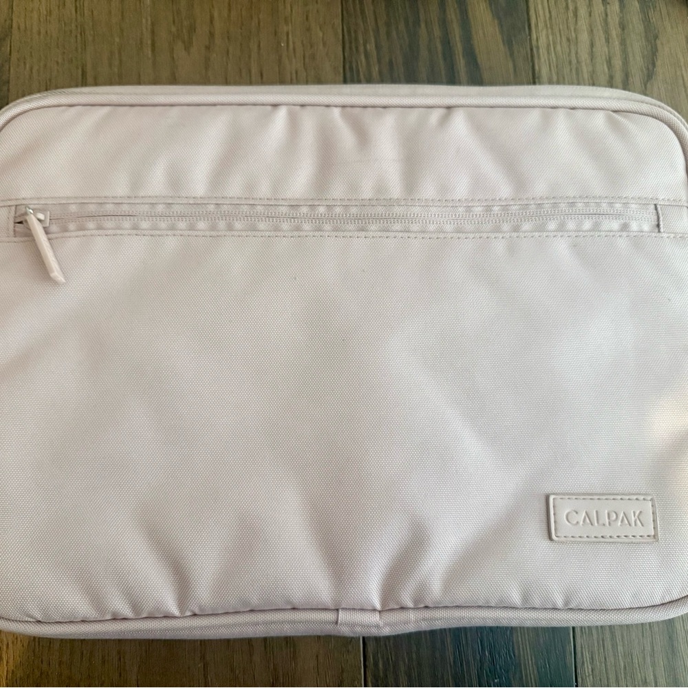 Calpak Pink Laptop Sleeve in Rose Quartz